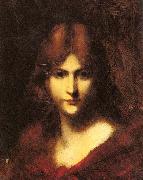 Jean-Jacques Henner A Red Haired Beauty oil on canvas
